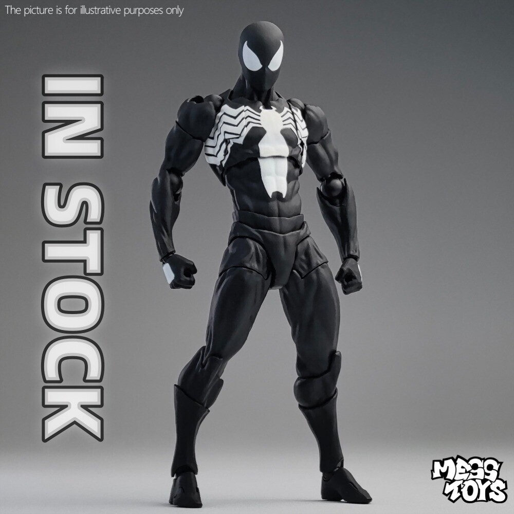 US Stock CT Toys Messtoys Symbiote Spider-Man Black Spider Action Figure Boxed