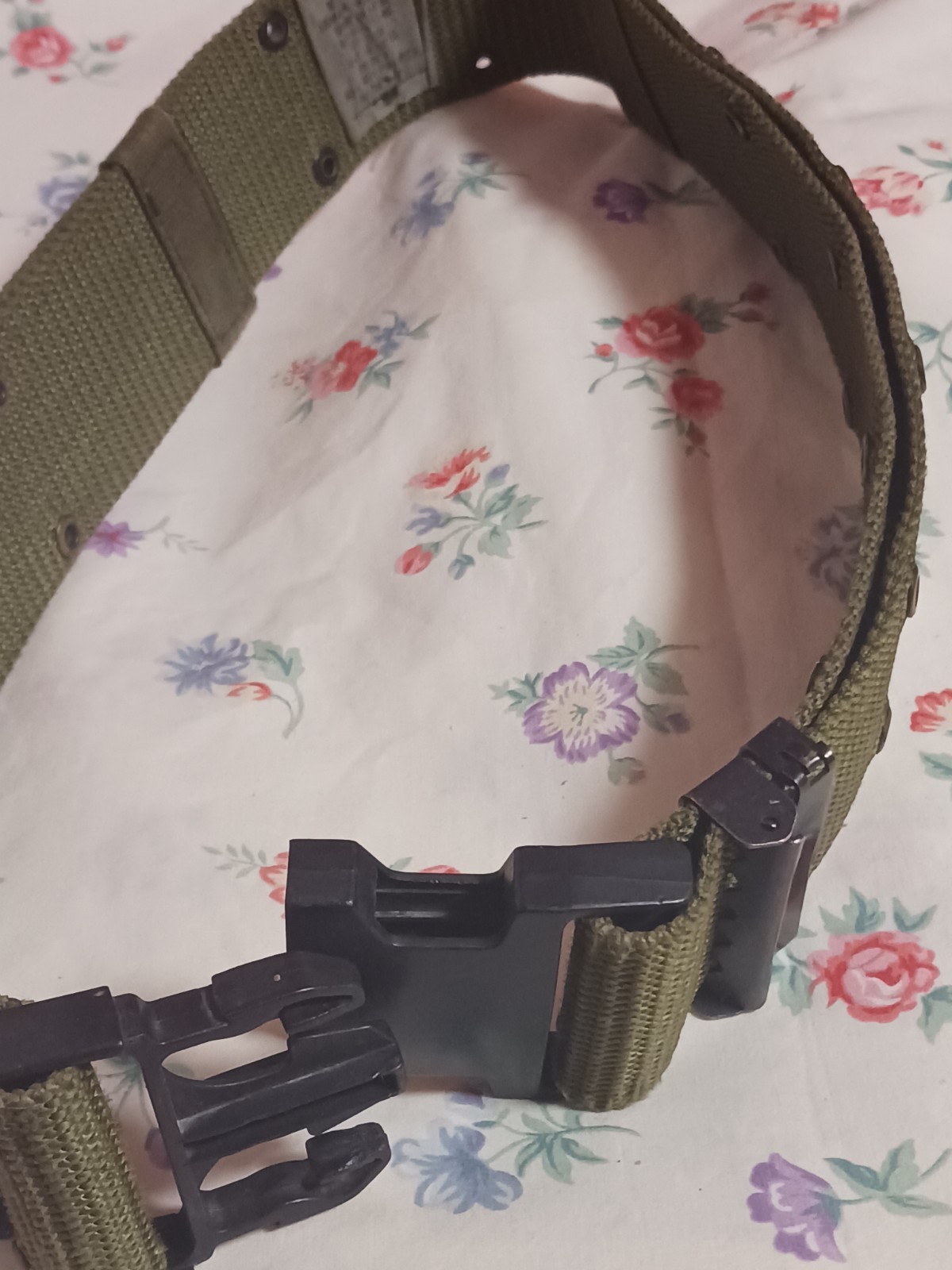 USGI OD Green Pistol Belt Individual Nylon Equipment Web Belt LARGE