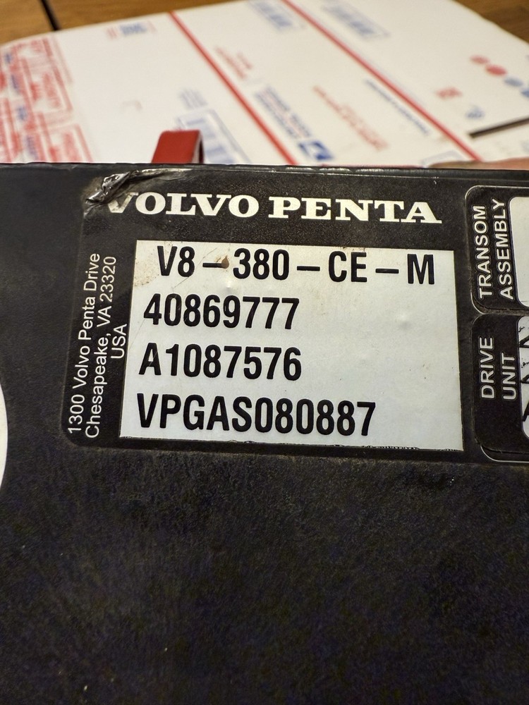 2019 Volvo Penta 6.2 alternator #21612639