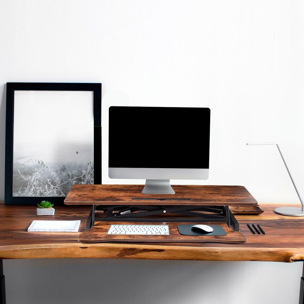 Standing Desk Converter 37" Wide Height Adjustable Sit Stand Riser