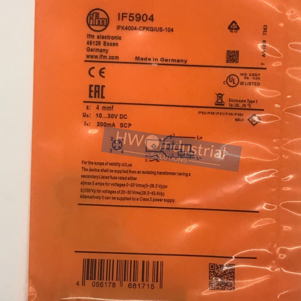 New 1PC IF5904 IFM Inductive Proximity Switch Sensor