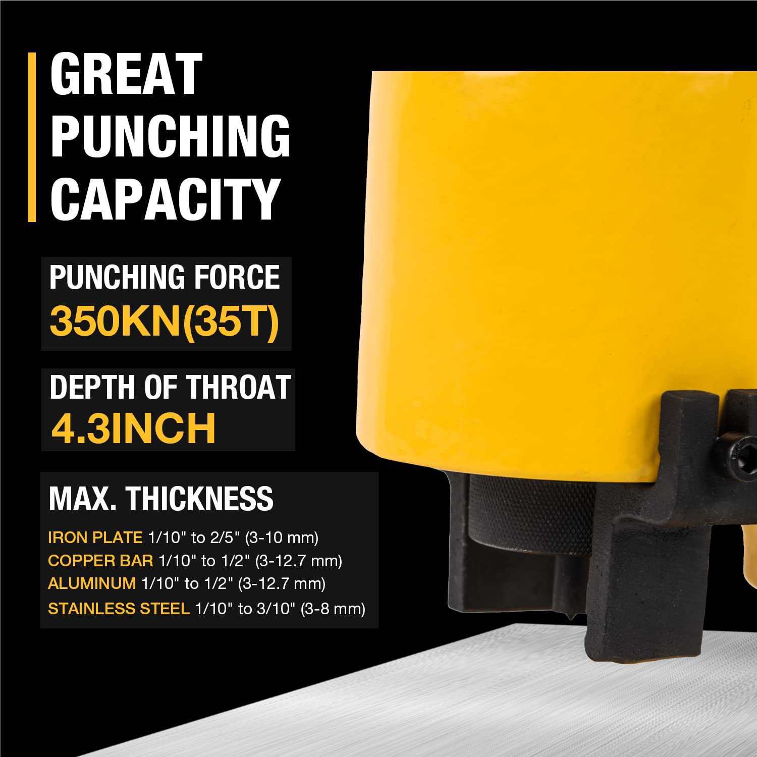 35T Hydraulic Hole Punching Tool CH-70 for Iron Plate Copper Bar Aluminum