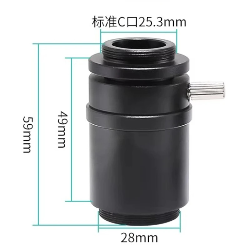 0.3-1X Adjustable C-Mount Microscope Camera Adapter M38 38mm for Microscope