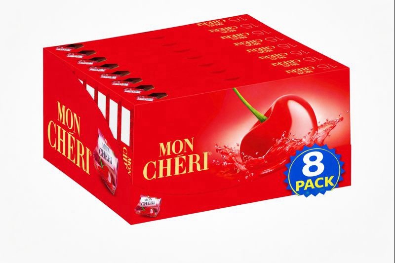 8x Ferrero MON CHERI Chocolates Cherry Liqueur 15 Piece Per Box FREE SHIPPING