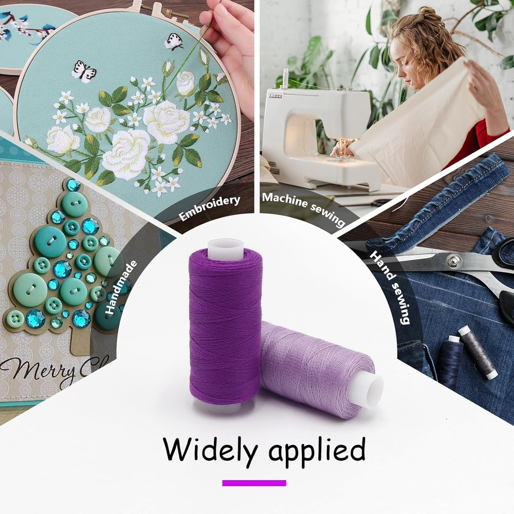 82Pcs Sewing Thread Kit, 36 Assorted Colors Machine Threads with Spools, 36 Same