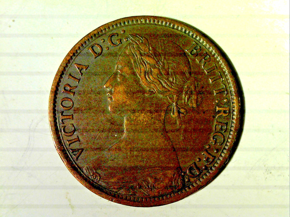 1861 Newbrunswick Half Cent from Canada.