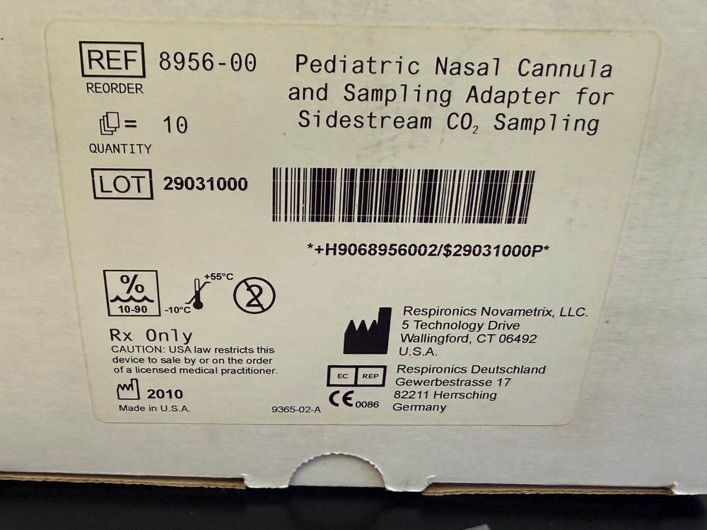Pediatric Nasal Cannula w/sampling adapter REF 8956