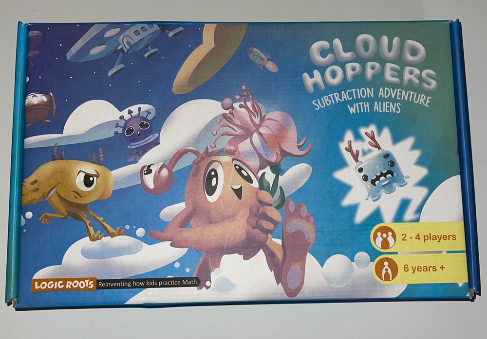 Logic Roots Cloud Hoppers Addition & Subtraction Board Game Educational Math FUN