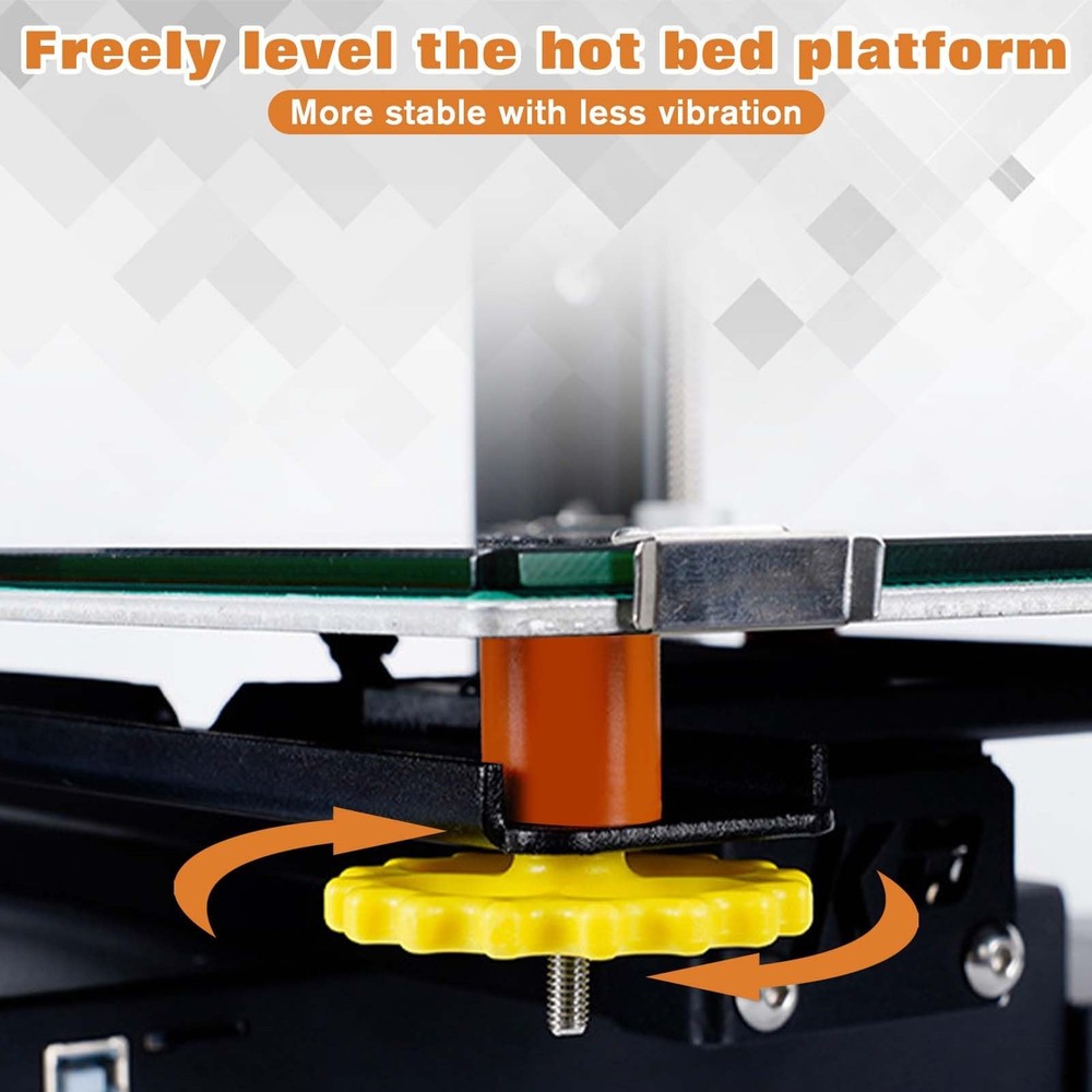LEONTOOL 3D Printer Heatbed Leveling Parts, Silicone Column Solid Bed Mount...