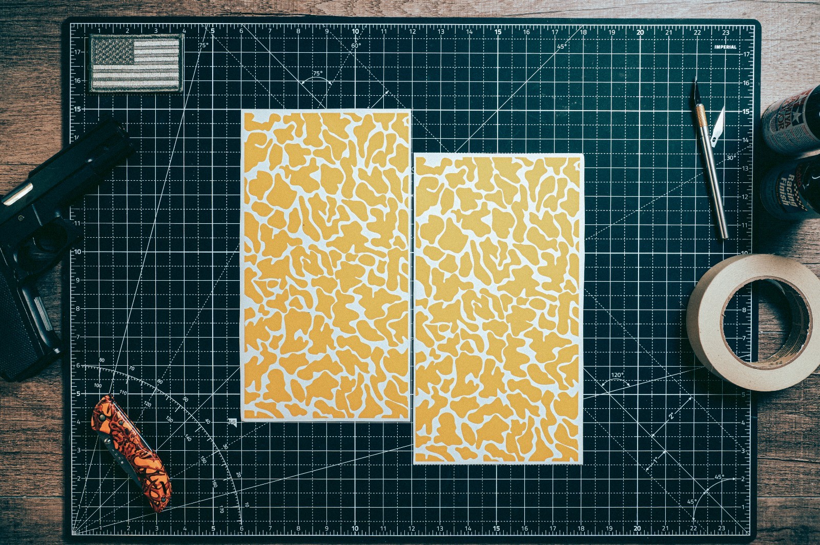 Duck Gap Camo High Heat Vinyl Stencil Kit - 2x 11"x6" Sheets Durable Easy to Use