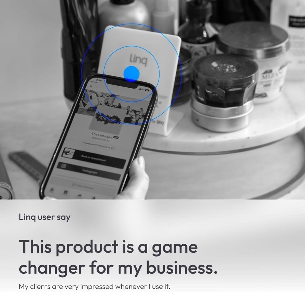 Linq Hub V2 - Smart QR and NFC Contact Point - Mini White