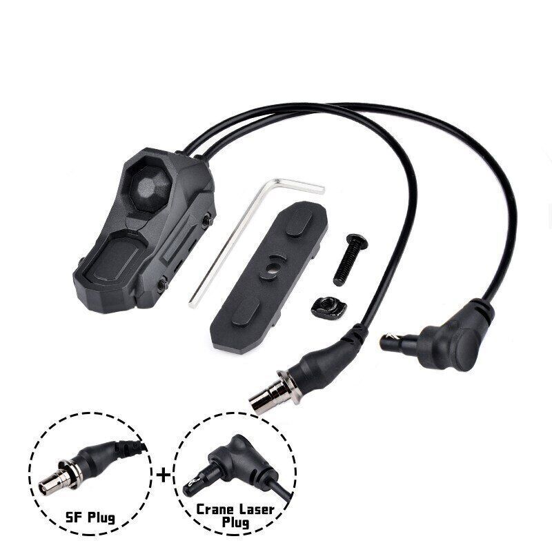 Tactical Flashlight Remote Dual Pressure Switch PEQ DBAL MAWL ModButton Control