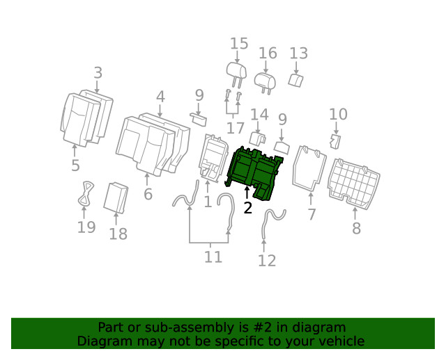 Genuine GM Seat Back Frame 88994940
