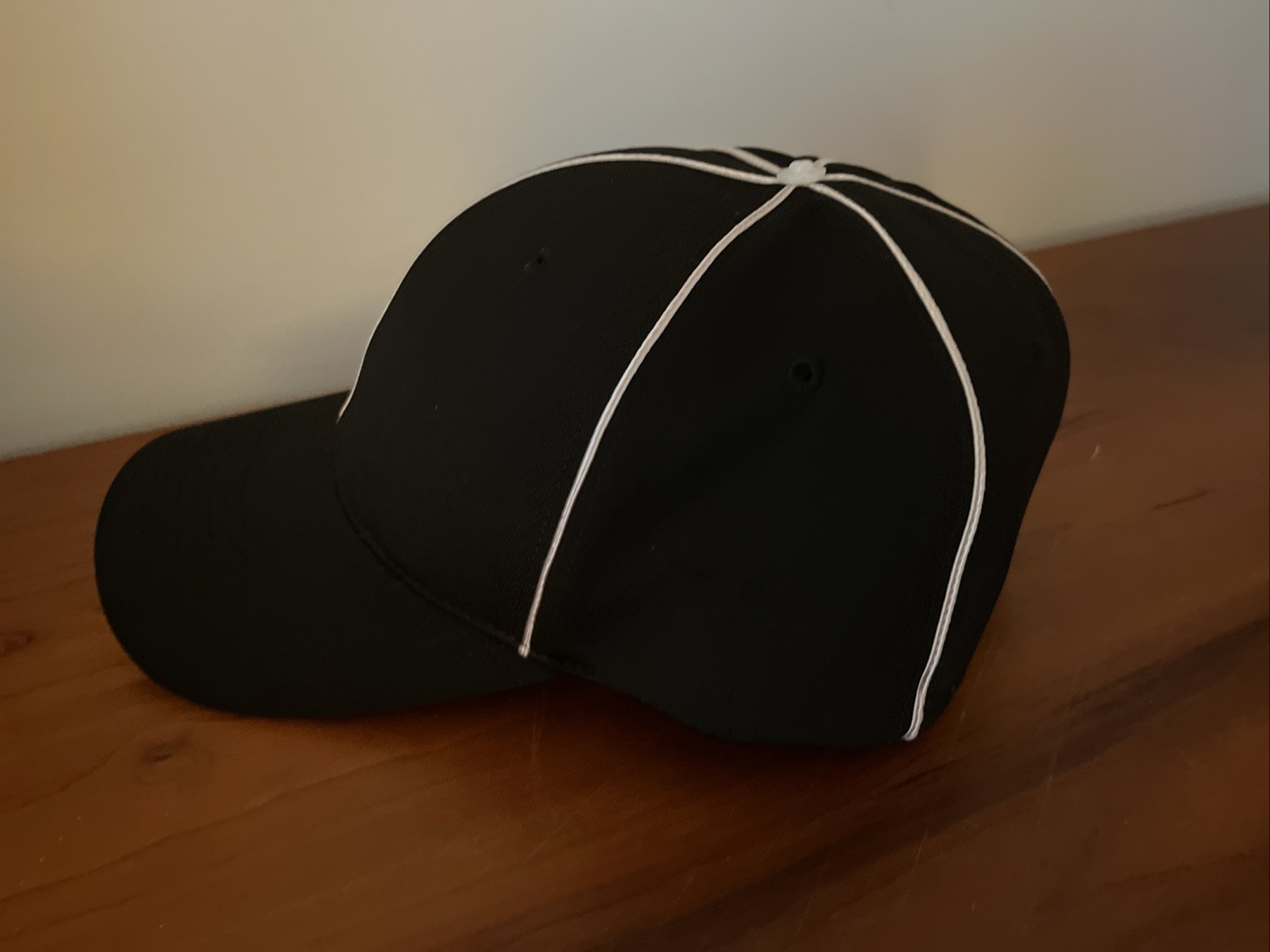 Smitty Black/White Piping Flex Fit Football Referee Hat HT110 LARGE L