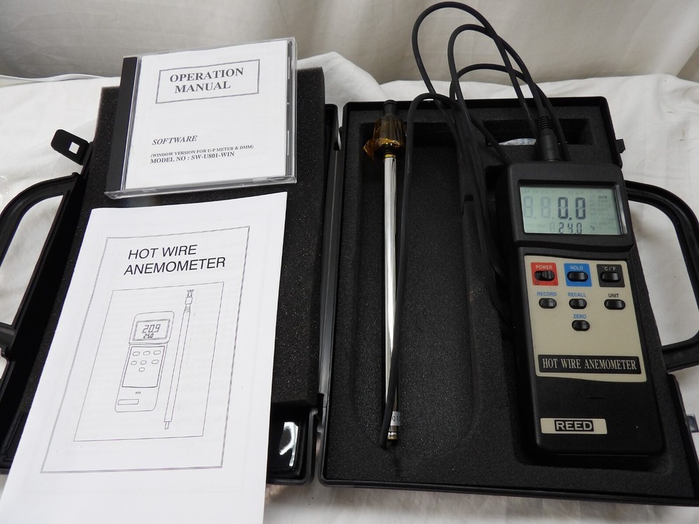 Reed Hot Wire Anemometer with SW-U801-WIN Software