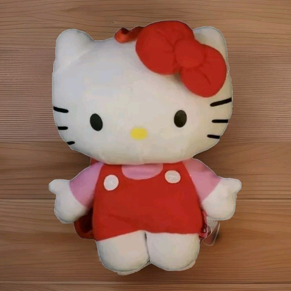 Hello Kitty Backpack Sanrio Plush Pink 12" Red 2012