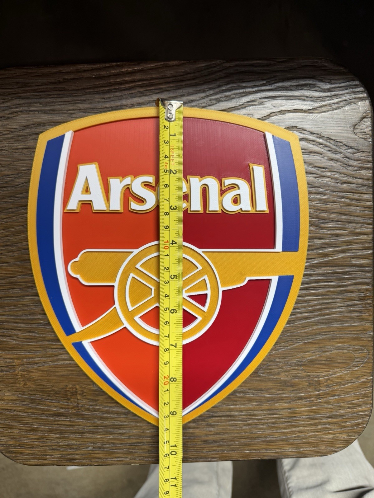 Arsenal FC Cannon Crest 3D Plaque Wall Sign Soccer Fan Cave Decor Premier Club