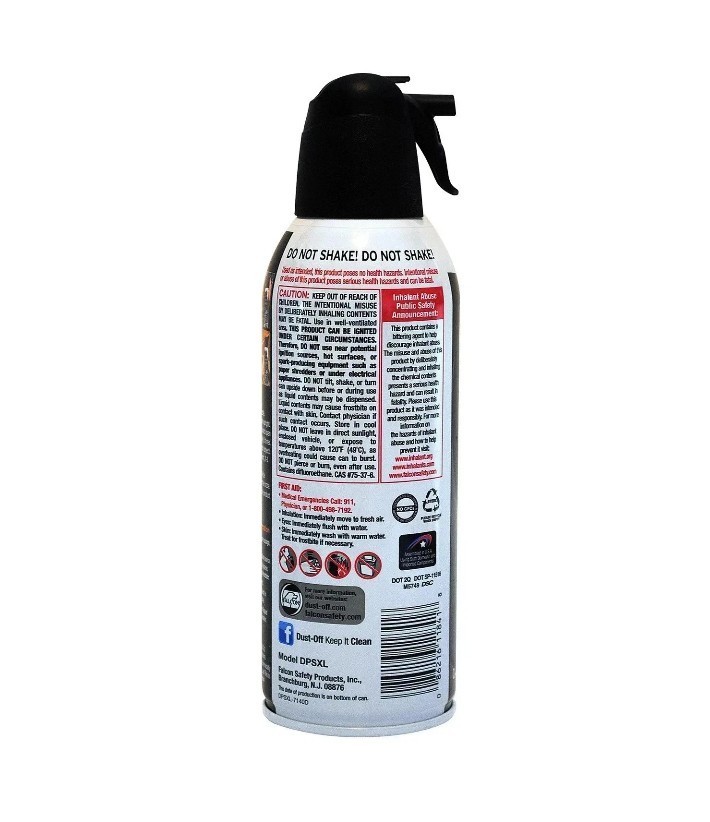 Dust Off Spray 10 oz Electronics Compressed Canned Air Duster Falcon
