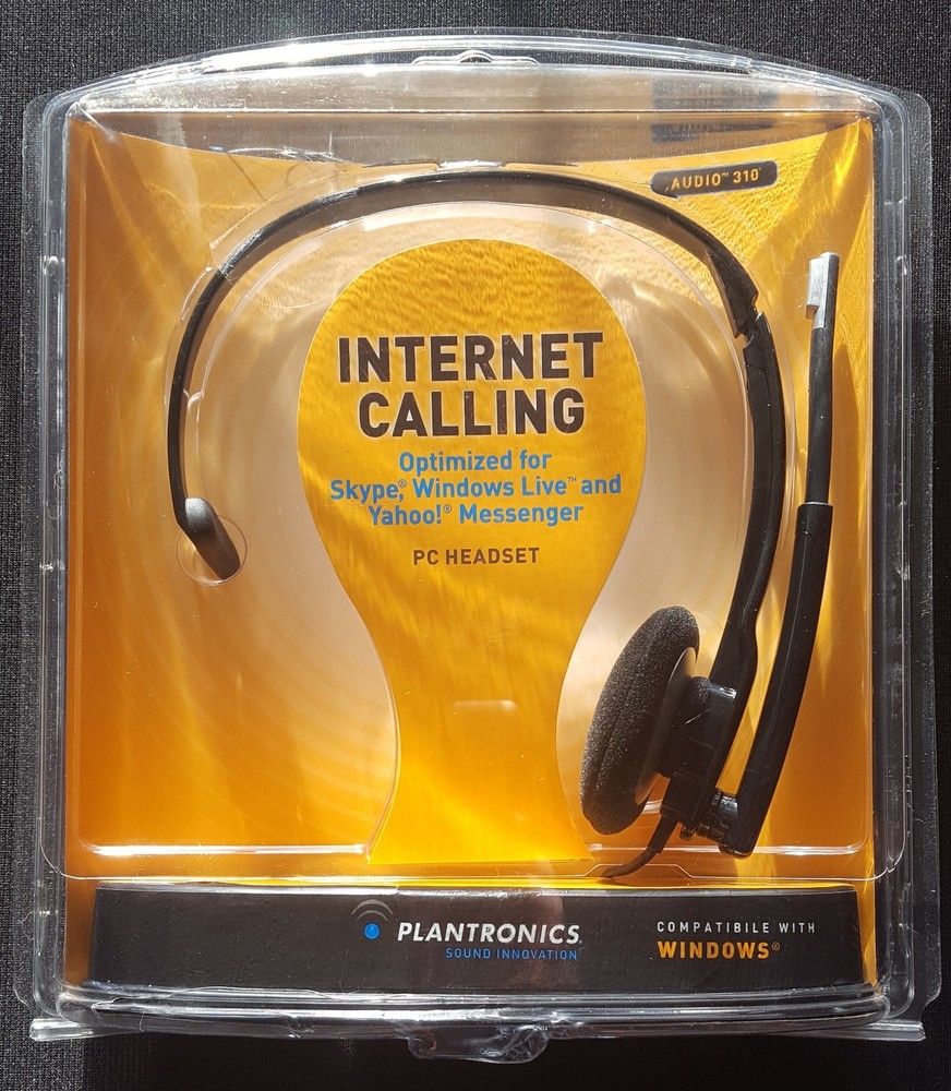 PLANTRONICS AUDIO 310 PC HEADSET Compatible With Windows From 2007 - NEW