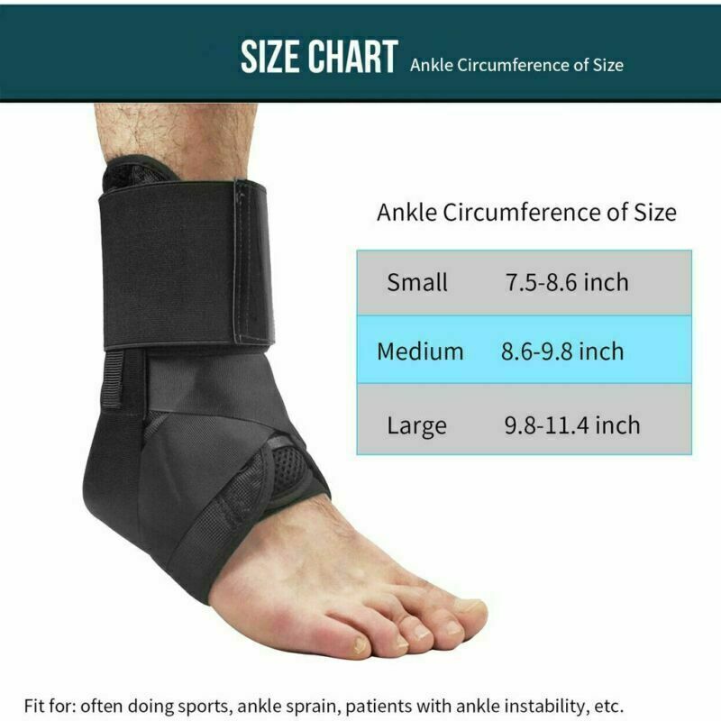 Ankle Brace Support Compression Stabilizer Foot Lace Up Wrap Pain Relief 2025