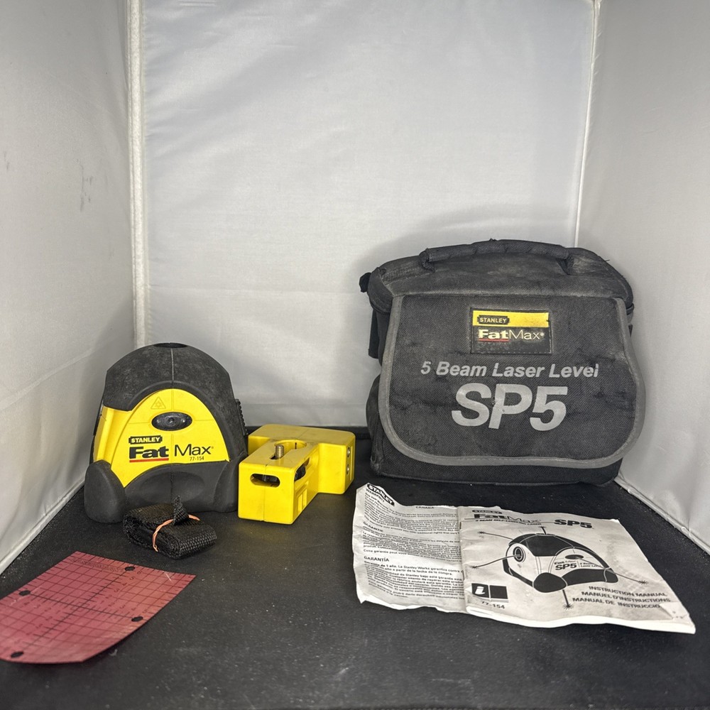 Stanley Fat Max 5 Beam Laser Level , SP5, Works Great!