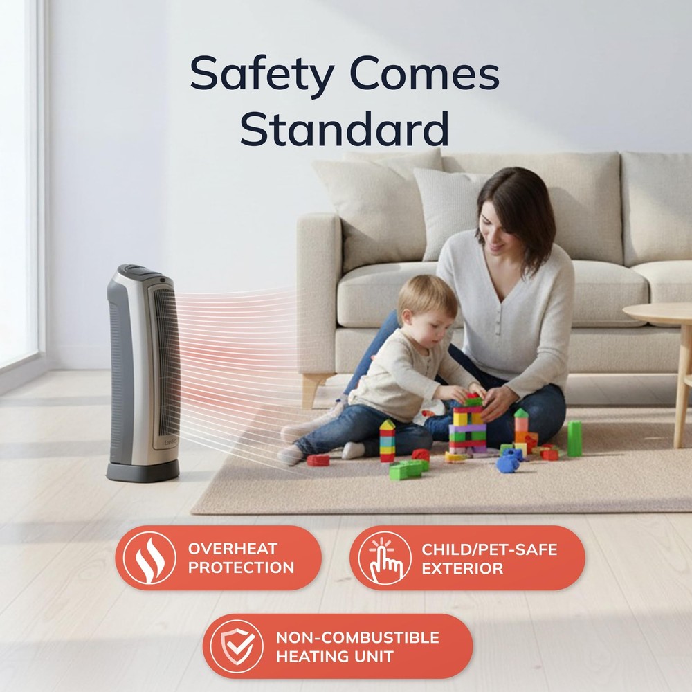 Digital Ceramic Tower Heater with Remote Control - Efficient Heating Solution