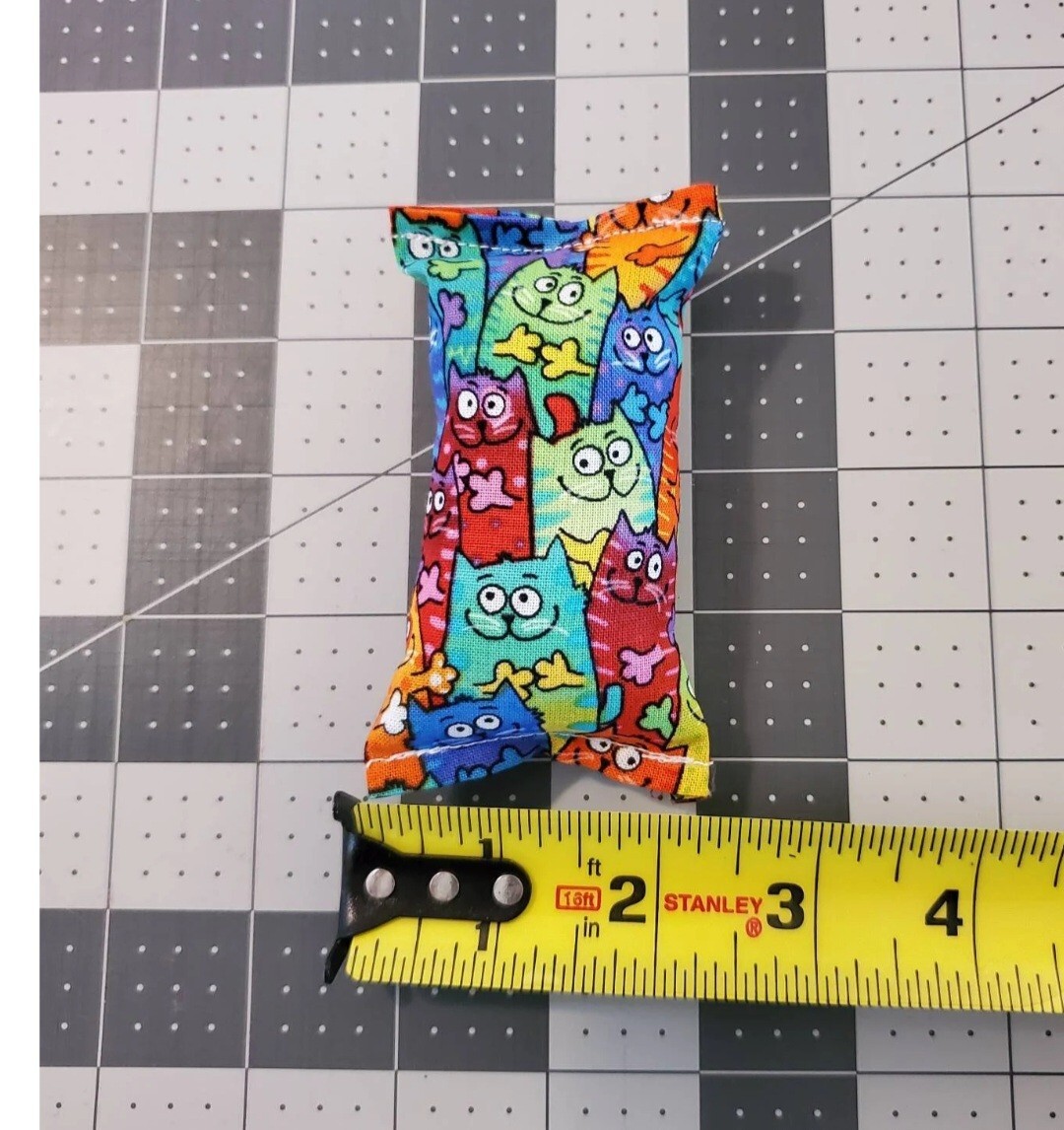 Mini Handmade Cat/Kitten Catnip Toy, Organic Catnip, Cat Gift, Value Bag Of 10