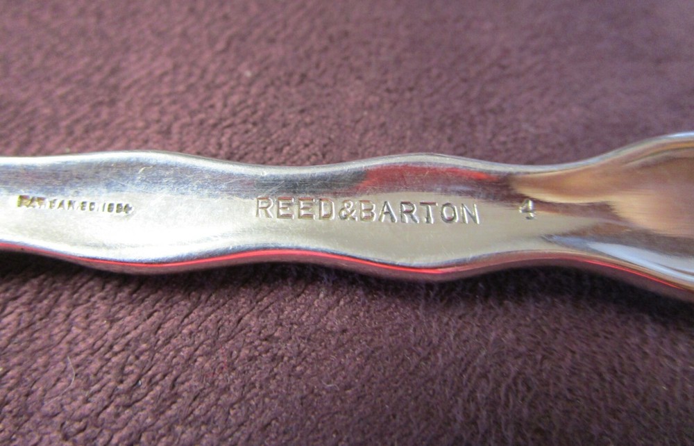 REX 1894 Fluted Bowl Serving Spoon Silverplate GB Monogram