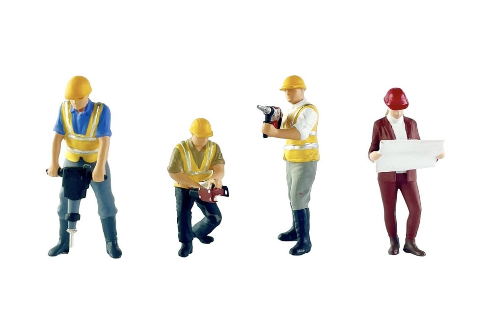 BN 1:64 Painted Figure Model Miniature Resin Diorama Contruction Worker