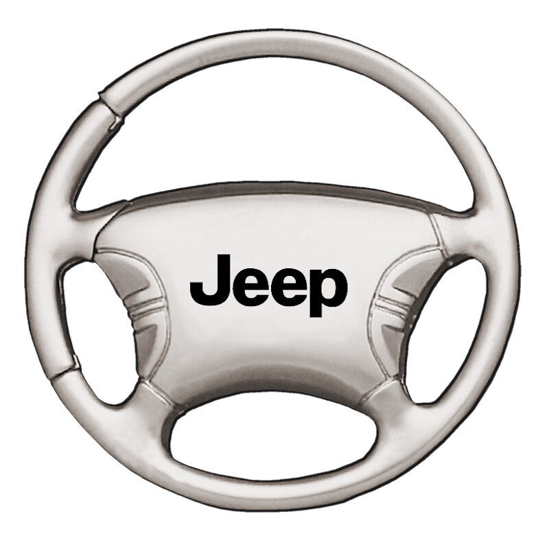 Jeep Steering Wheel Keychain (Chrome)