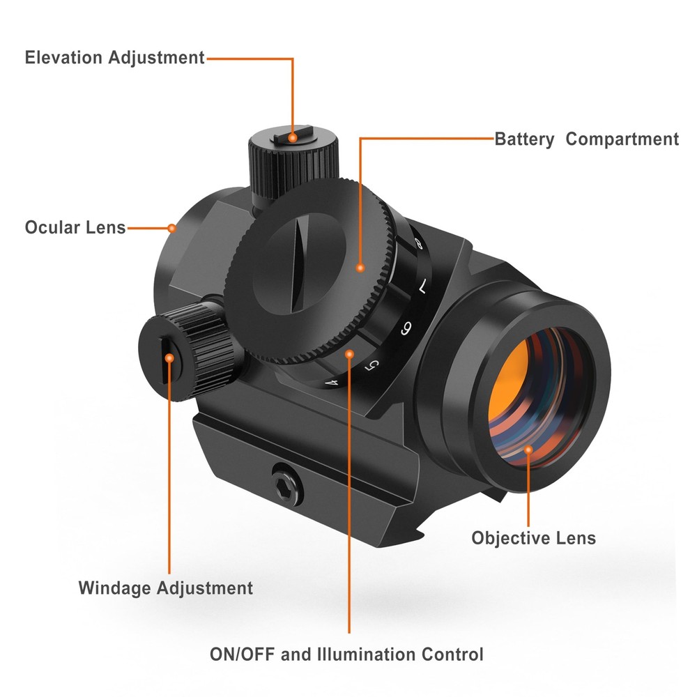 Feyachi Red Dot Sight 4 MOA Gun Rifle Scope RD-25