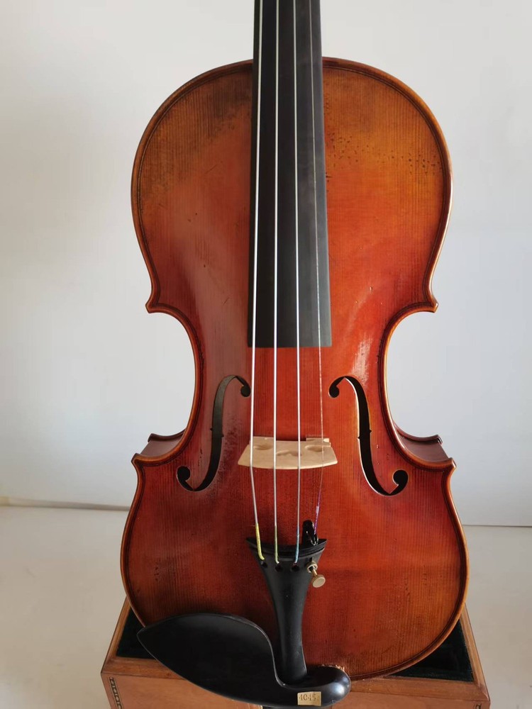 Master 4/4 violin Solid Flamed maple back spruce top hand carved K4045