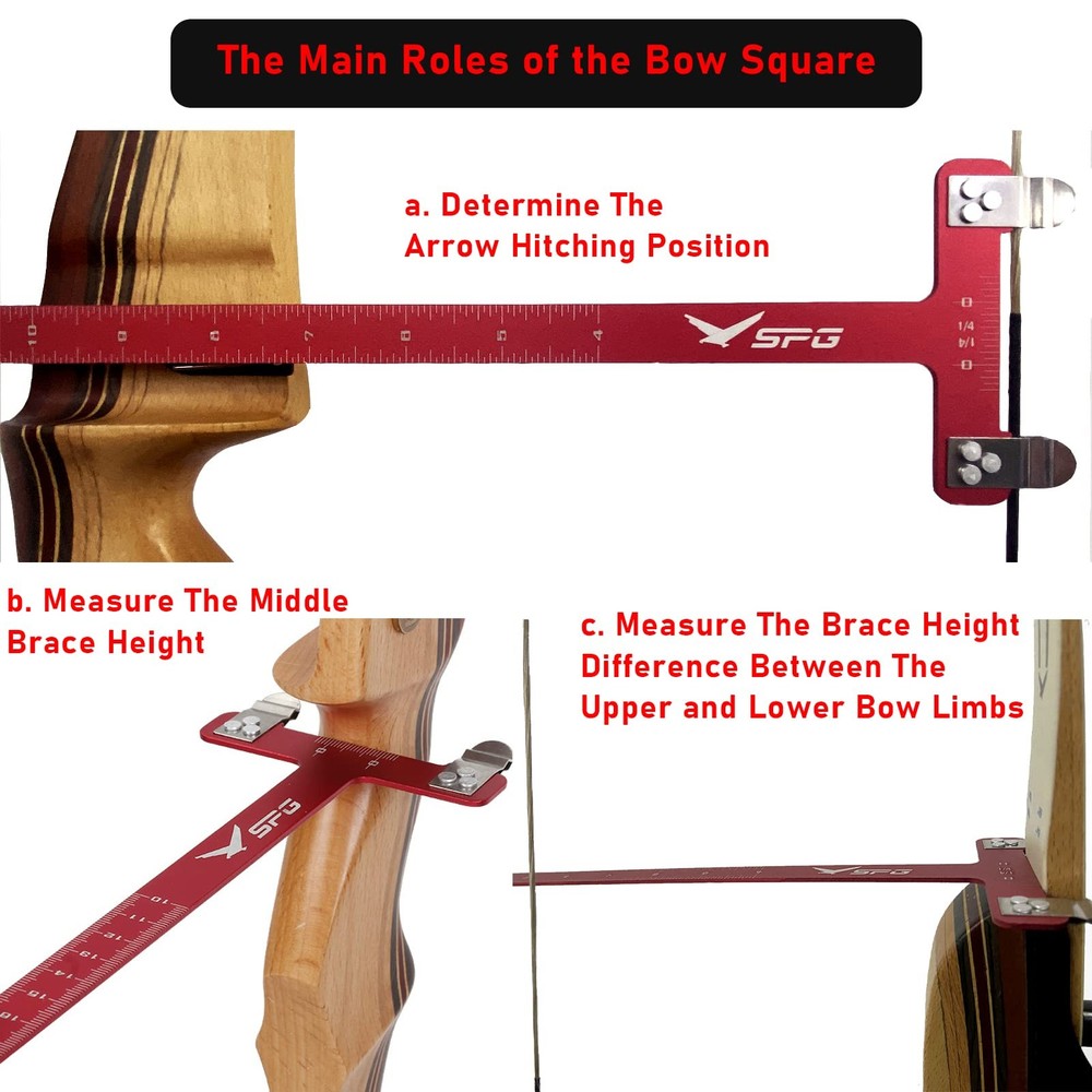 SOPOGER Archery Bow Square Nocking Points Pliers String Knock Kit T Red