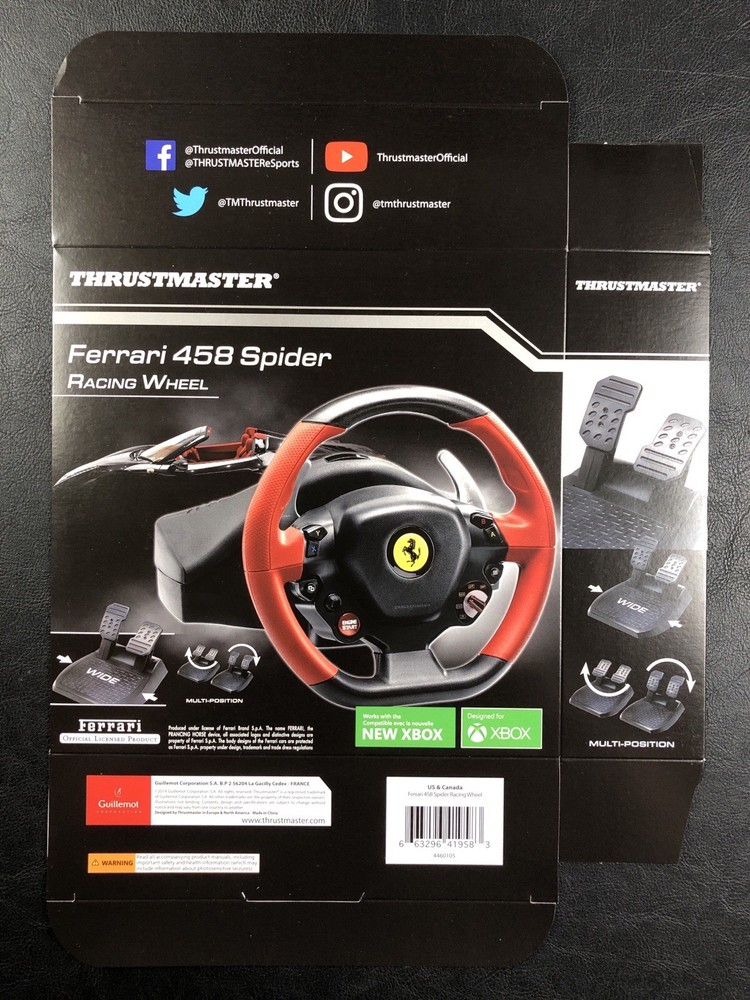 Thrustmaster PlayStation Xbox Ferrari Wheel - Store Use Display Boxes Only