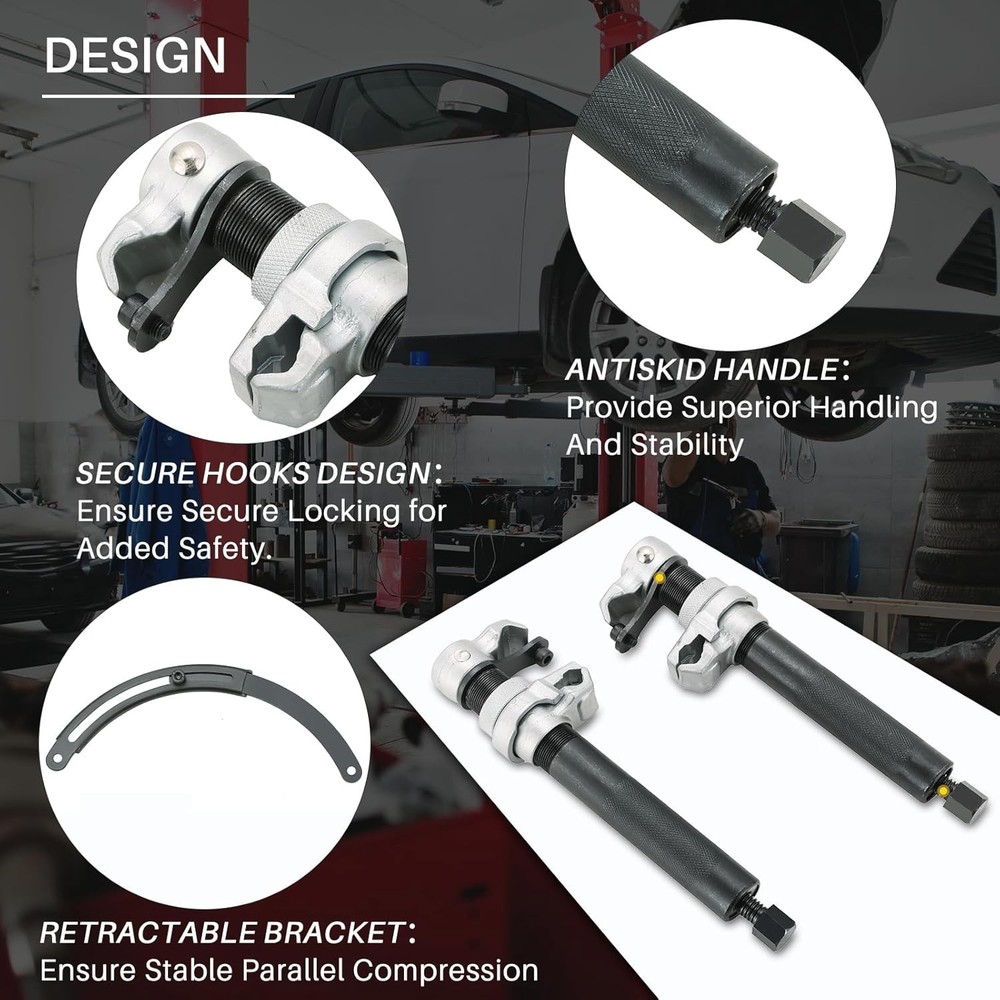 Coil Spring Compressor Tool | Heavy Duty Build, Ultra-Rugged Strut Spring Compre