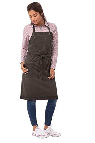 Unisex Dorset Bib Apron One Size Pewter