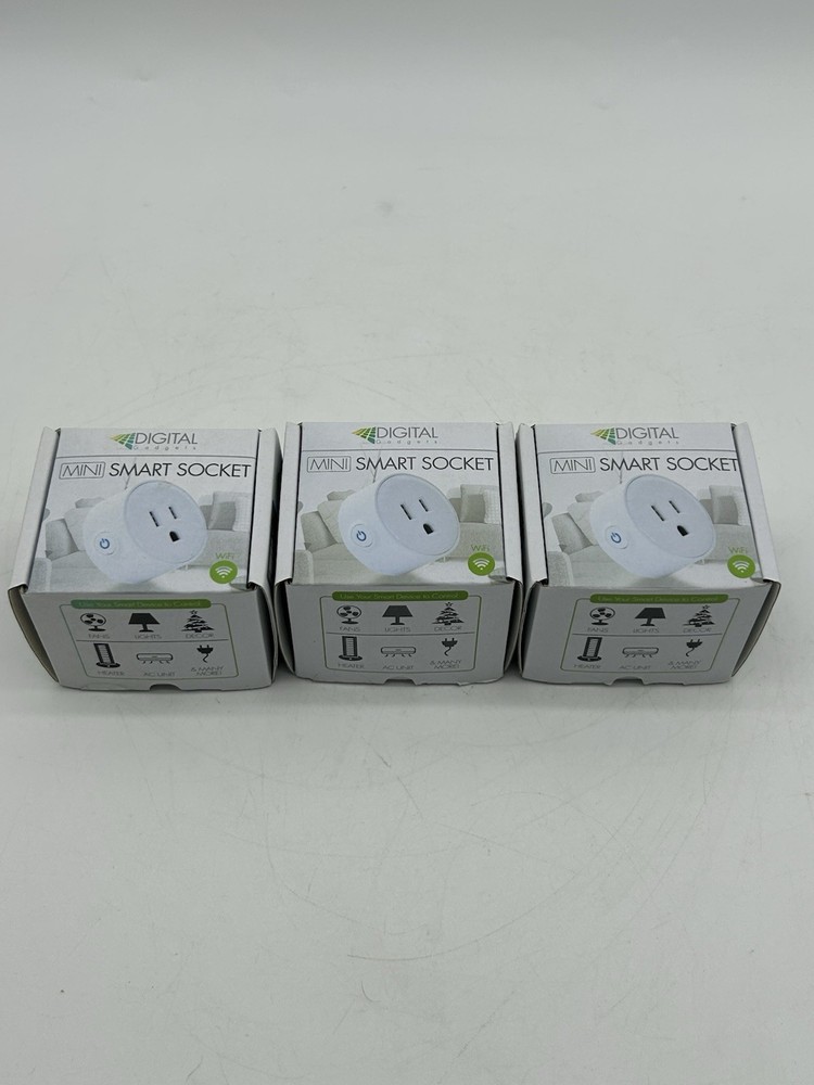 Smart Plug 3 Pack Wi-Fi Enabled Mini Smart Socket, Alexa, Google Home, set of  3
