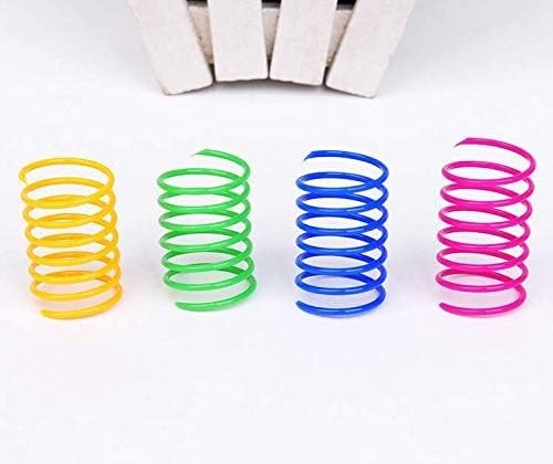Cat Spring Toy 8 or 60 Pack Cat Kittens Toys Plastic Coil Spiral Springs for Swa