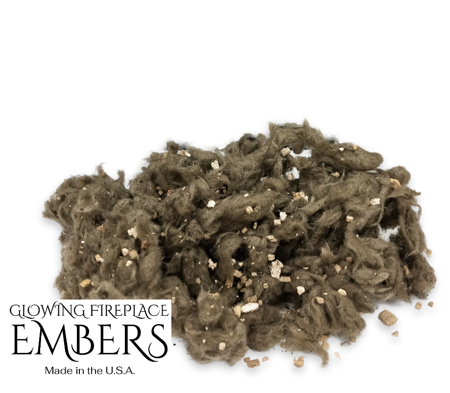 Glowing Fireplace Embers Rockwool Vermiculite For Vented Gas Fireplaces Log Sets