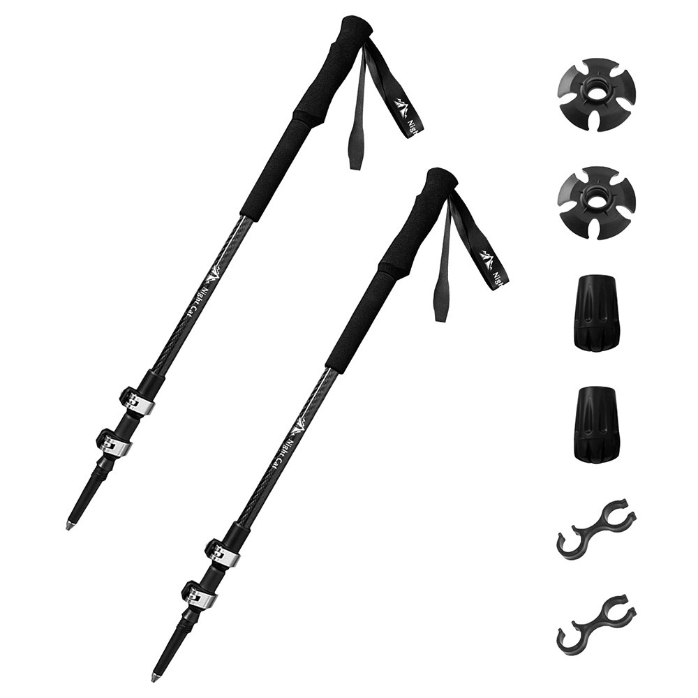 Trekking Poles with Replaceable Tips: All-Terrain Traction on Mud, Snow, Rocks