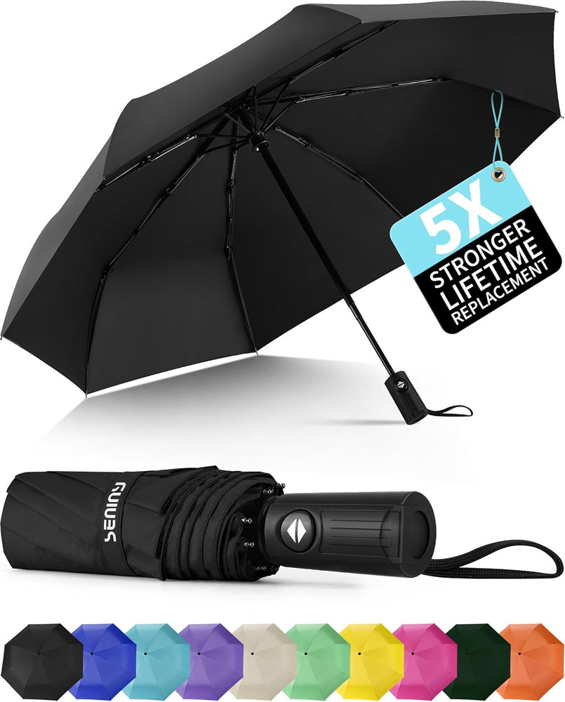 Windproof Automatic Umbrellas  Portable & Compact Strong UV for Protection