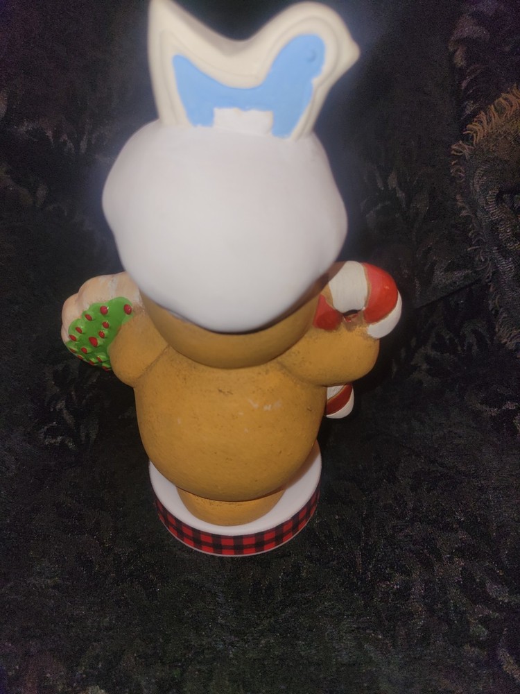 Christmas Gingerbread Man Light Up Painted Ceramic Bisque Clay Magic