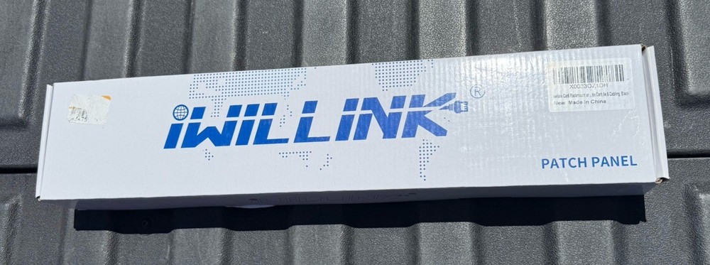 iwillink 24-Port Cat6 Patch Panel, 10Gbps RJ45 Keystone Network Panel for Rack
