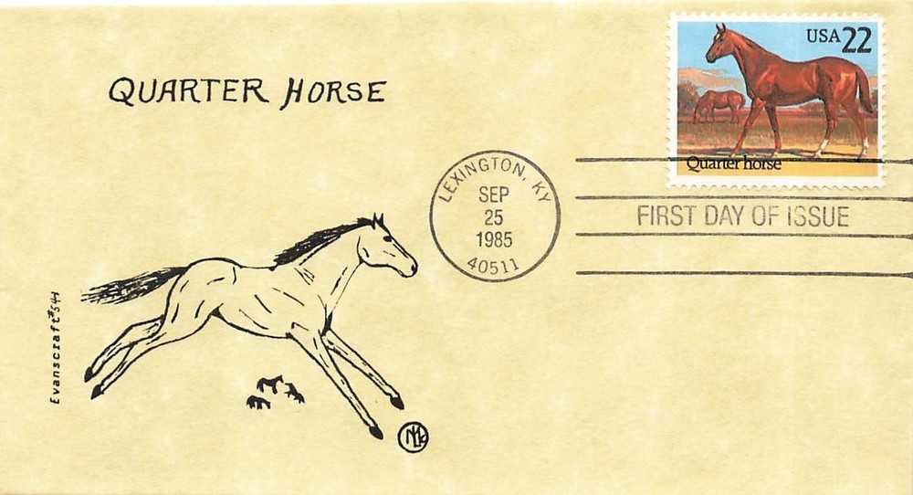 2155 - QUARTER HORSE - Evanscraft cachet