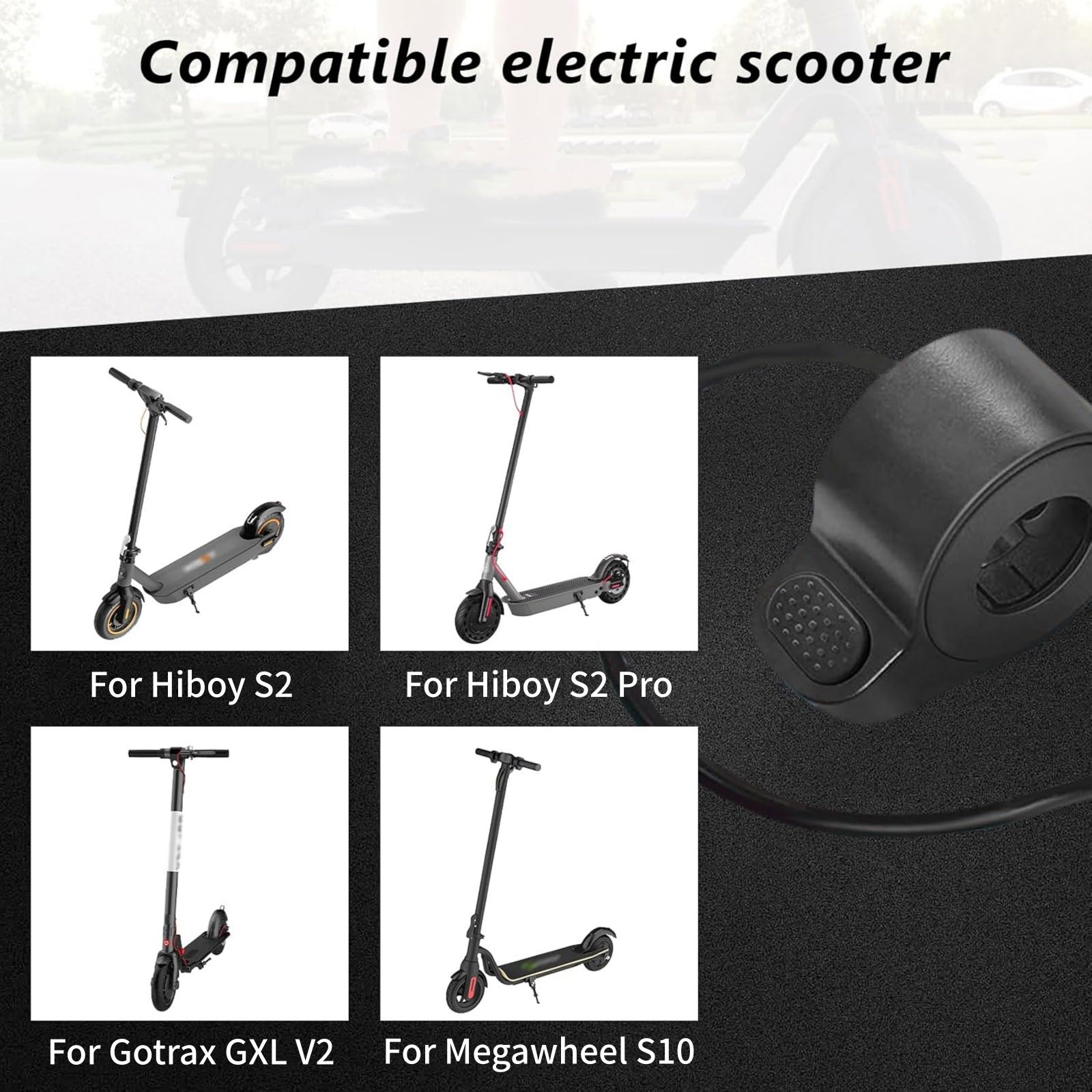 3-Wire Thumb Throttle Replacement For GOTRAX Hiboy Electric Scooter Models