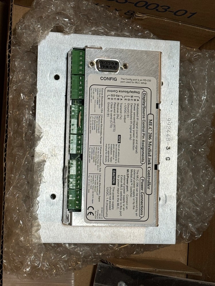 Extron MLC 206 White Media Link Controller 60-385-03 w/ Software & Power Supply