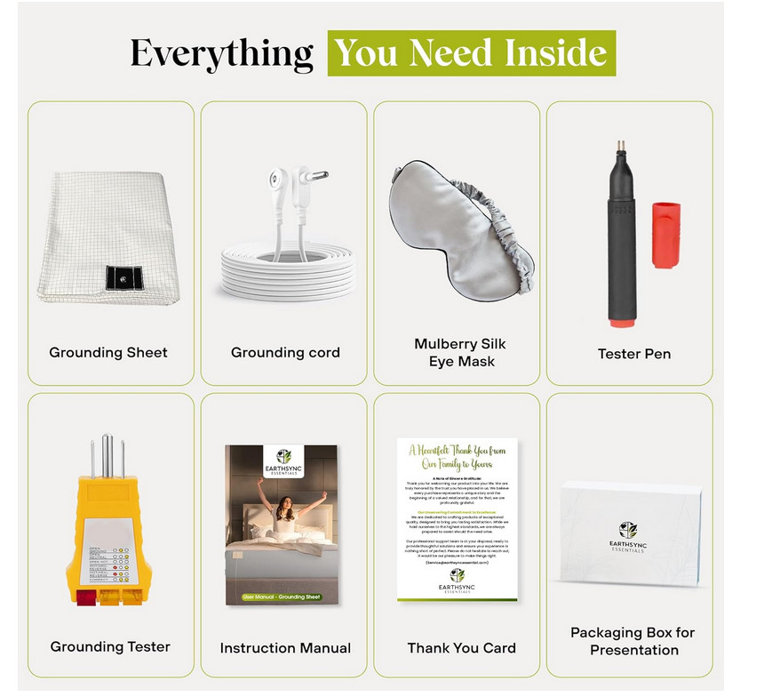 King Size Bed Grounding Sheets 90% Organic Cotton + 10% Pure Silver Fiber