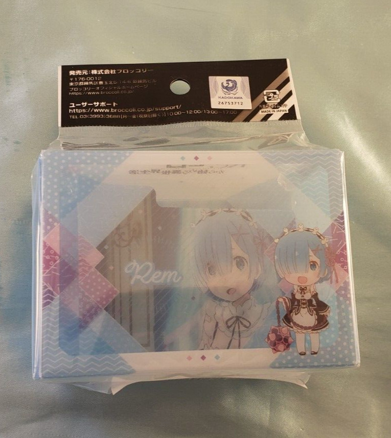 Broccoli Re:Zero Rem Import Deck Box *New/Sealed*