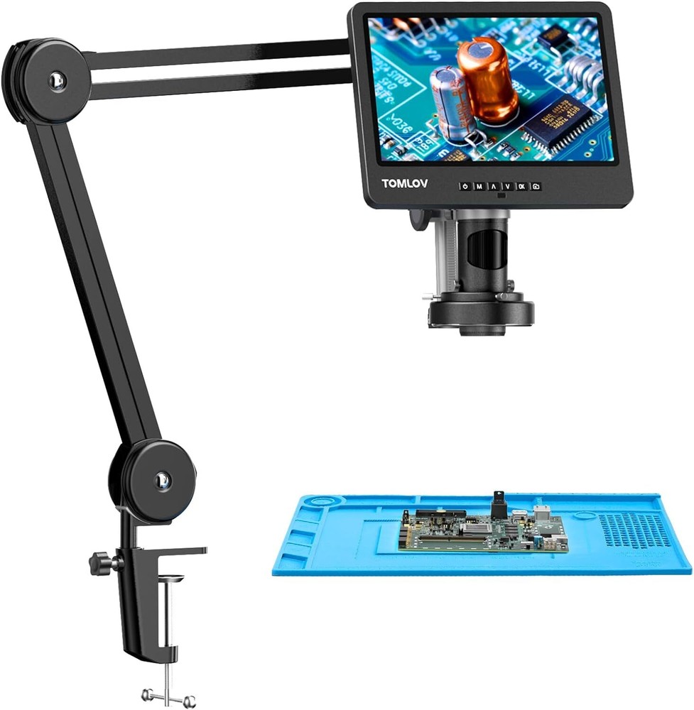 TOMLOV DM602 Flex 2000X Digital Microscope Adults Soldering Microscope 144-LED