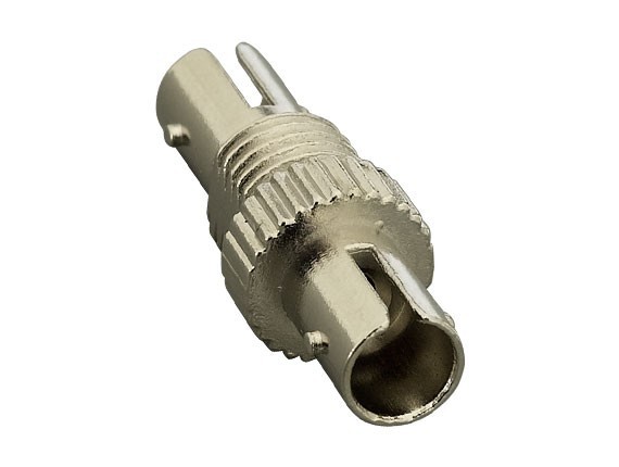 Multimode ST/ST Simplex Fiber Optic Adapter, Metal Body